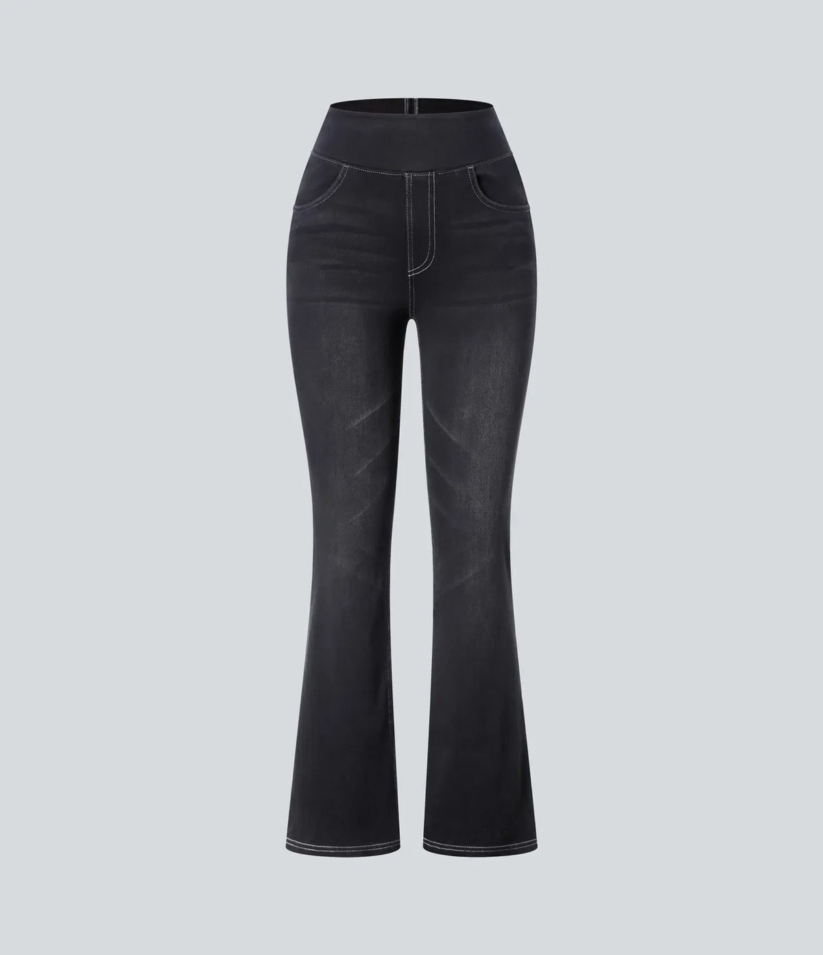 Stretchjeans med høyt liv og bootcut – Maja Oslo