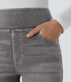 Stretchjeans med høyt liv og bootcut – Maja Oslo