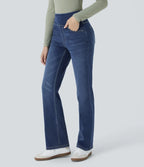 Stretchjeans med høyt liv og bootcut – Maja Oslo