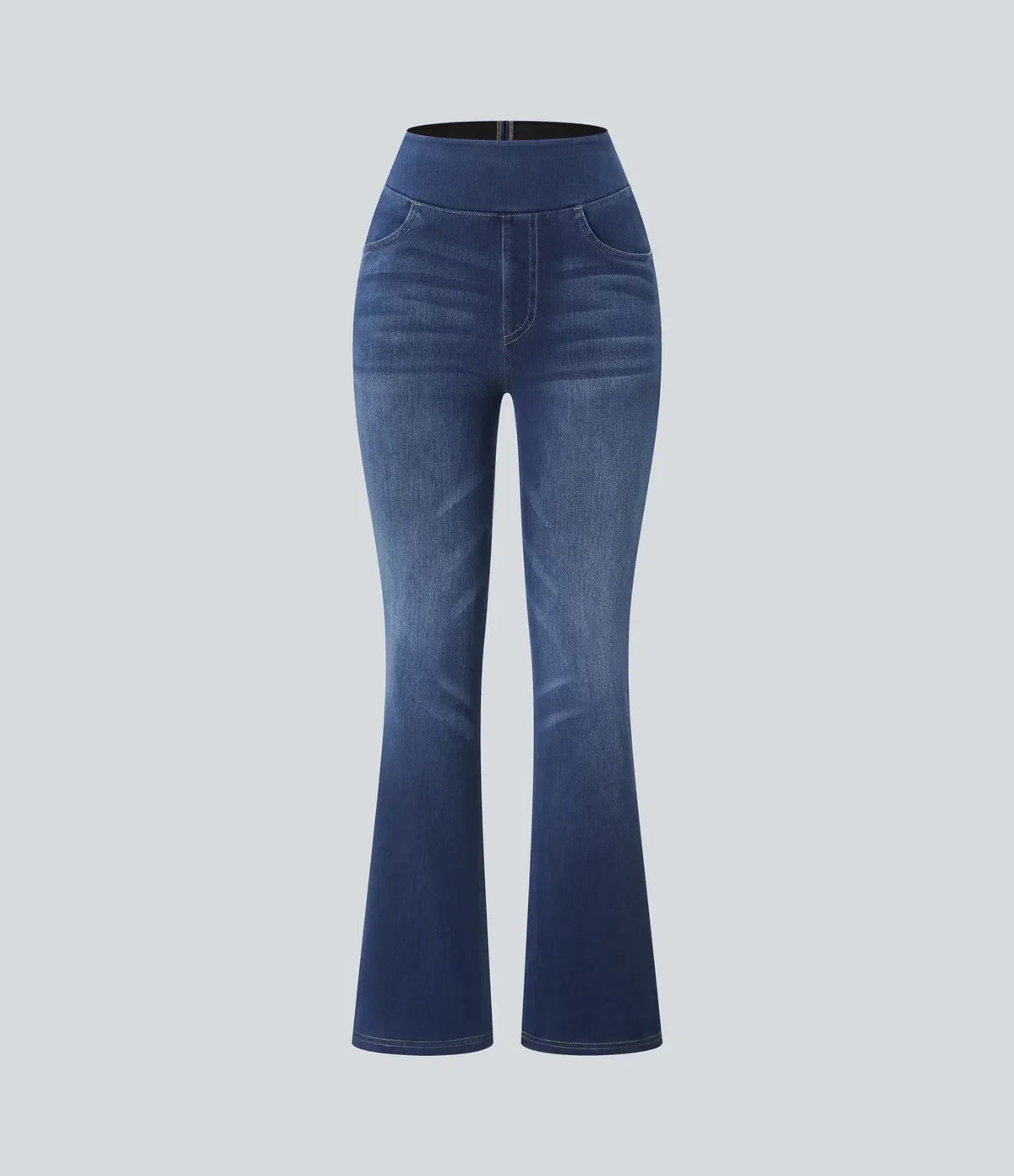 Stretchjeans med høyt liv og bootcut – Maja Oslo