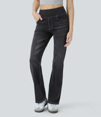 Stretchjeans med høyt liv og bootcut – Maja Oslo