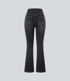 Stretchjeans med høyt liv og bootcut – Maja Oslo