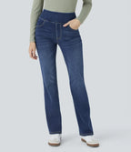 Stretchjeans med høyt liv og bootcut – Maja Oslo