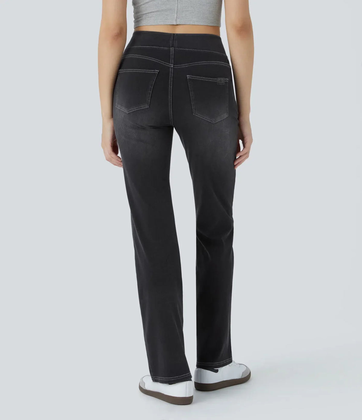 Stretchjeans med høyt liv og bootcut – Maja Oslo