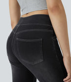 Stretchjeans med høyt liv og bootcut – Maja Oslo