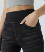 Stretchjeans med høyt liv og bootcut – Maja Oslo