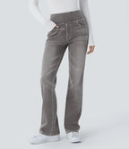 Stretchjeans med høyt liv og bootcut – Maja Oslo