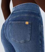 Stretchjeans med høyt liv og bootcut – Maja Oslo