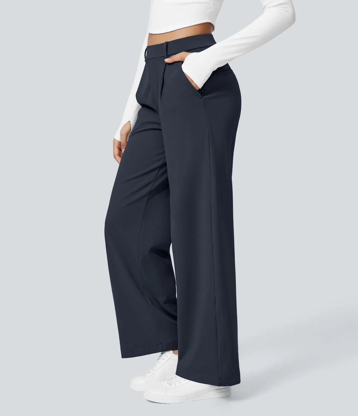 Elegante stretchbukser med lommer – Maja Oslo
