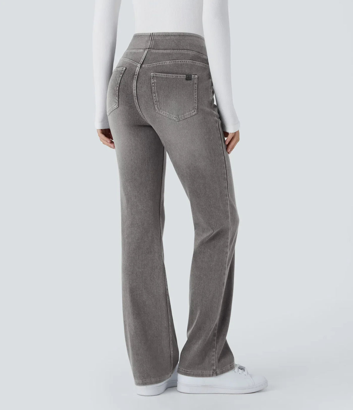 Stretchjeans med høyt liv og bootcut – Maja Oslo