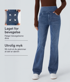 Stretchjeans med høyt liv og bootcut – Maja Oslo