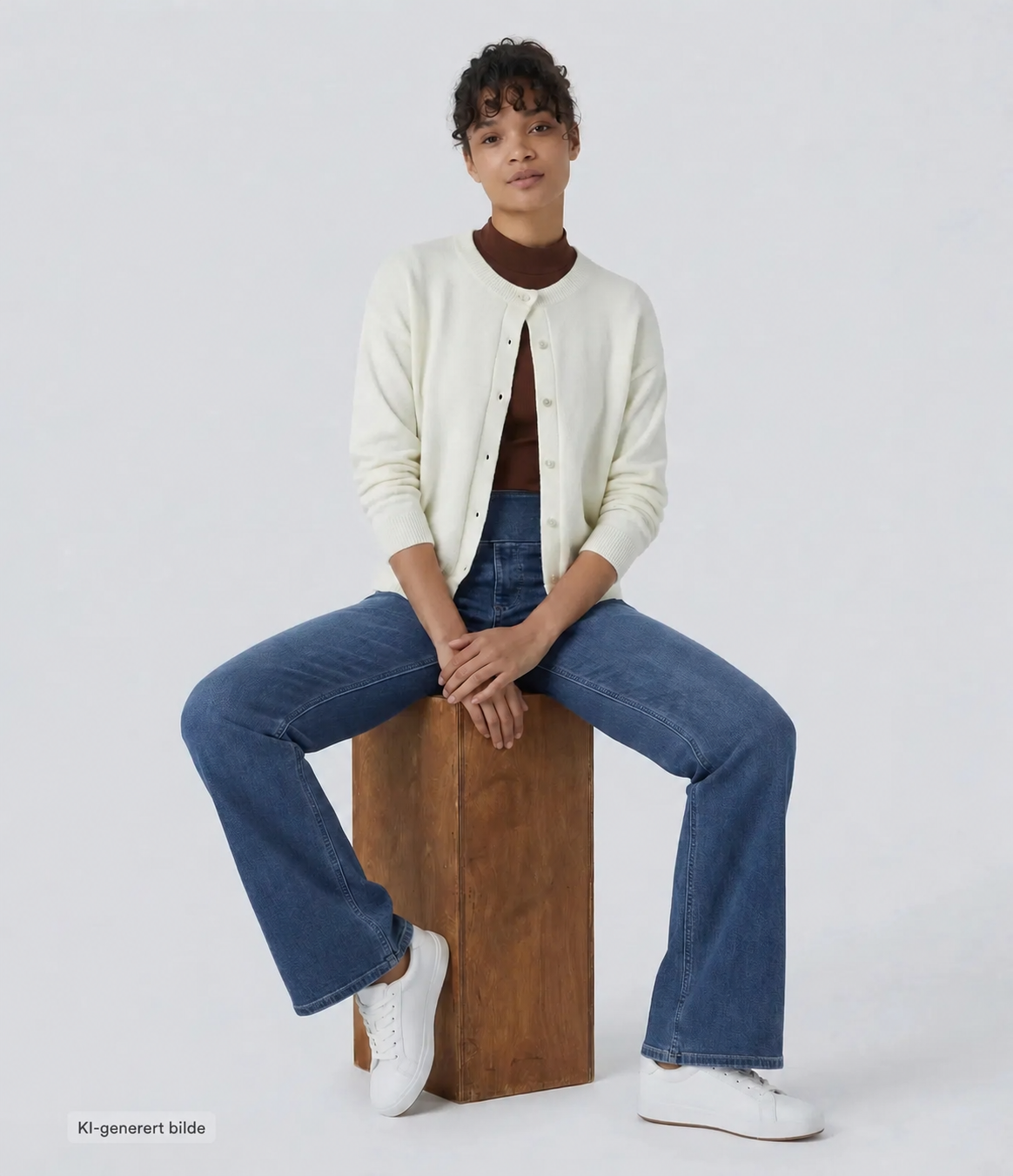 Stretchjeans med høyt liv og bootcut – Maja Oslo